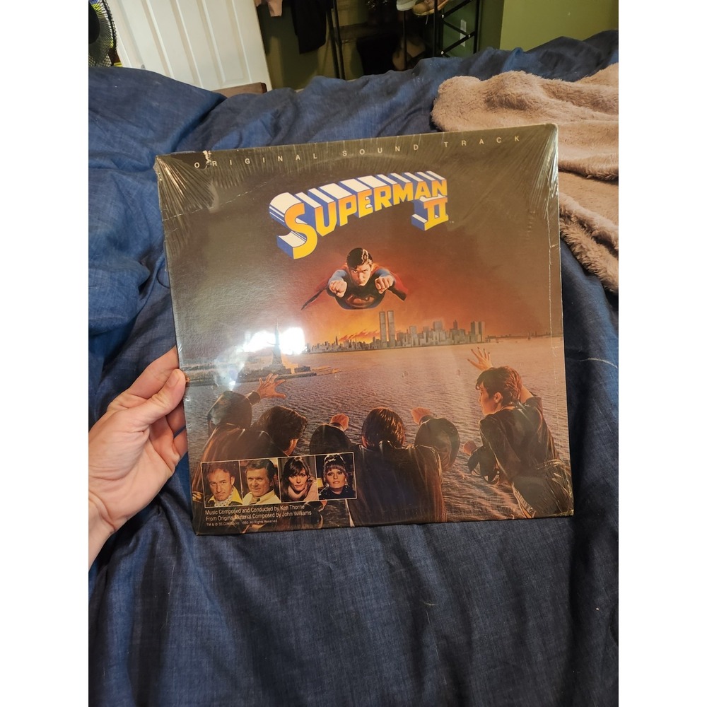 SUPERMAN II  ORIGINAL SOUNDTRACK 1980 WARNER BROS LP HS 3505 Etched Vinyl